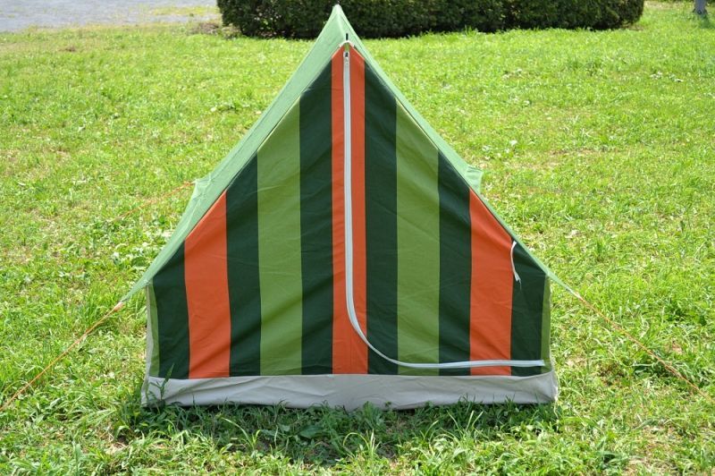 ドイツ/メーラーグリーンストライプAテント - ガジェットモード