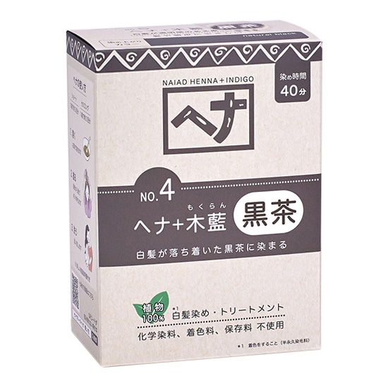 GAIAネットナイアード ヘナ+木藍 黒茶系 100g(100g): ヘアケア