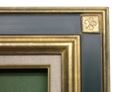 同志舎】油彩額 宮廷（金＋緑） 3号（F,P,M型）[油絵・日本画用額縁