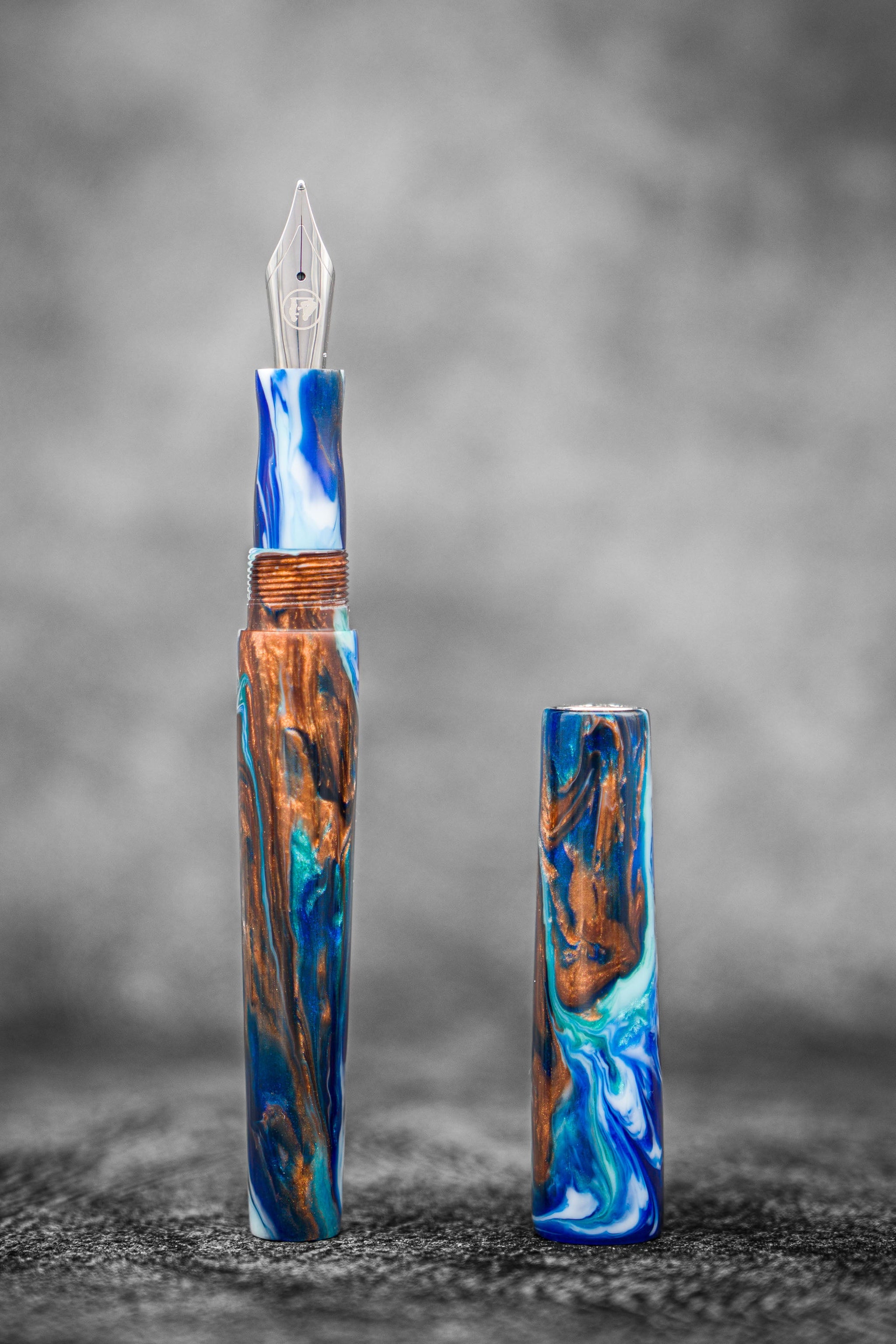 Studyo Agackakan x Galen - Fountain Pen - Tsunami - Galen Leather