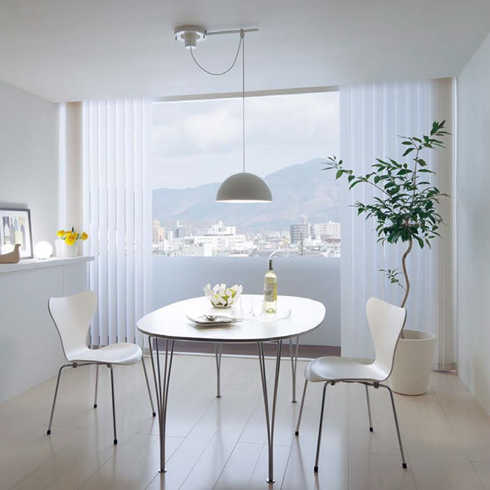 Dome ペンダントライト ホワイト Mサイズ｜半球シェード Φ350mm｜照明