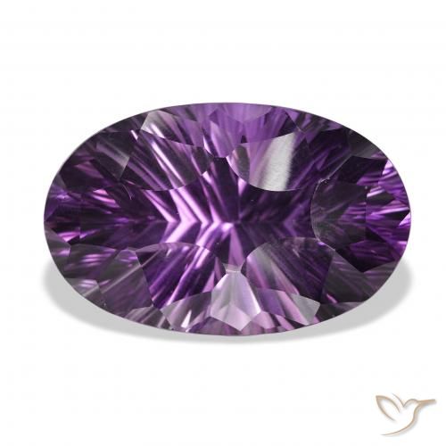 52.86カラットの天然藤色紫アメジスト、オーバルカット、VVS