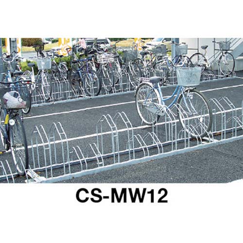 DAIKEN 平置き自転車ラック前輪差込式サイクルスタンド 6台収容ピッチ