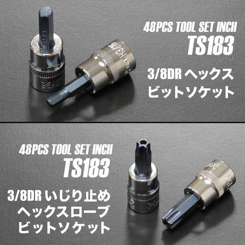 アストロプロダクツ ツールセット インチ(48点組) TS183 2012000001831