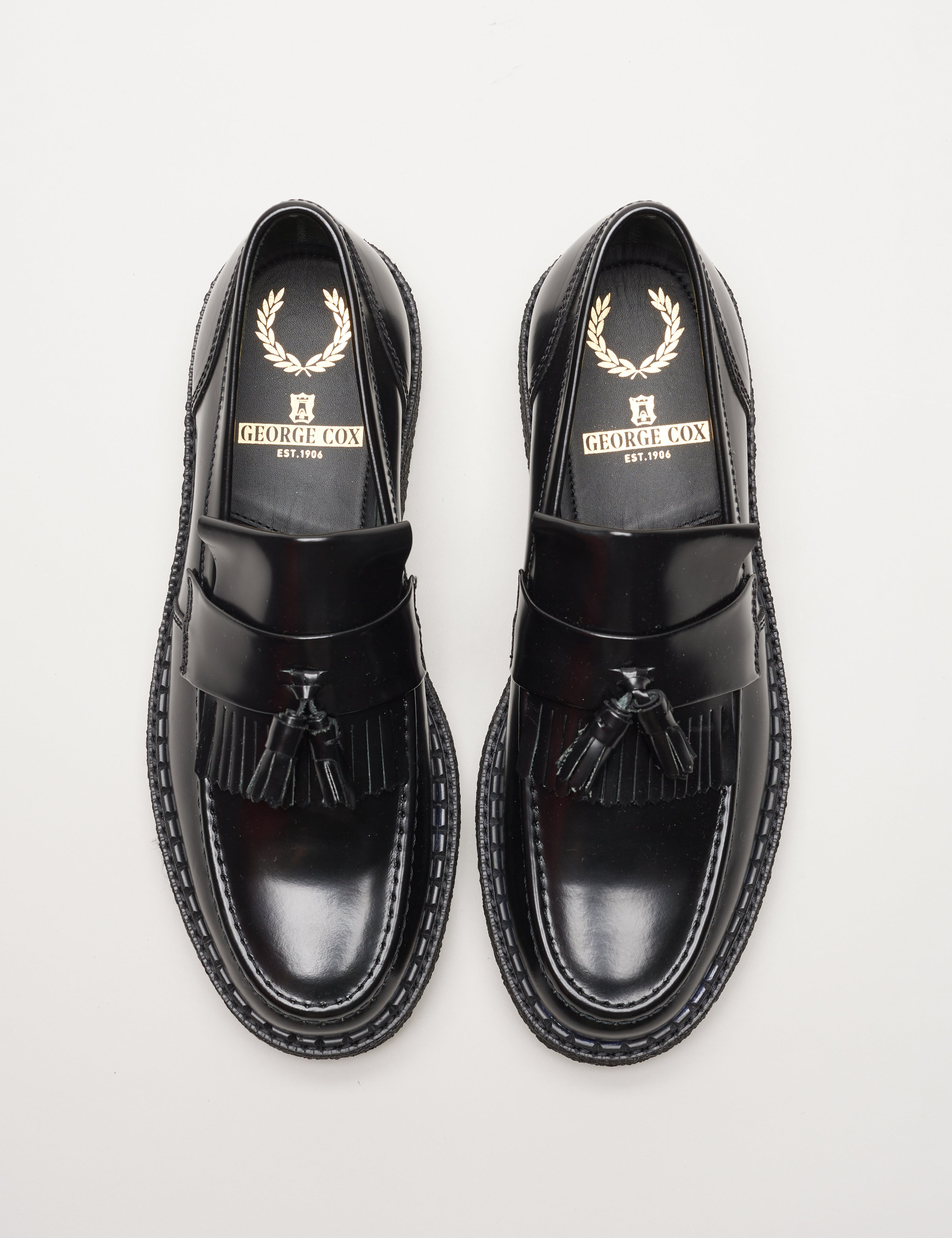 Fred Perry Tassel Loafer Black – George Cox