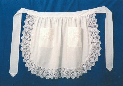 Victorian Lace Adult Half Apron White – GermanGiftOutlet