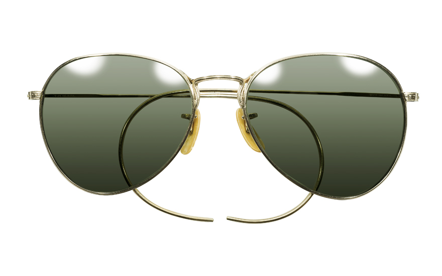 GIG LAMPS 1930s-1940s AMERICAN OPTICAL SINGLE BRIDGE EARLY AVIATOR