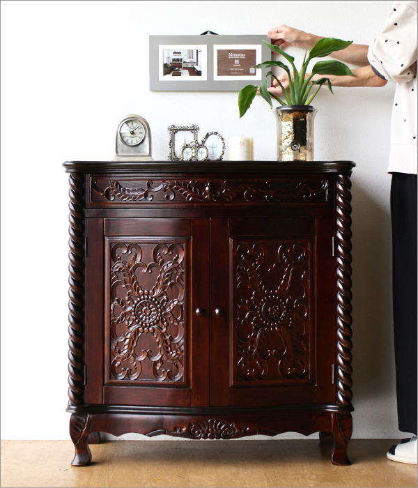 英国アンティーク木製サイドボード/キャビネット/チェスト/テーブル91