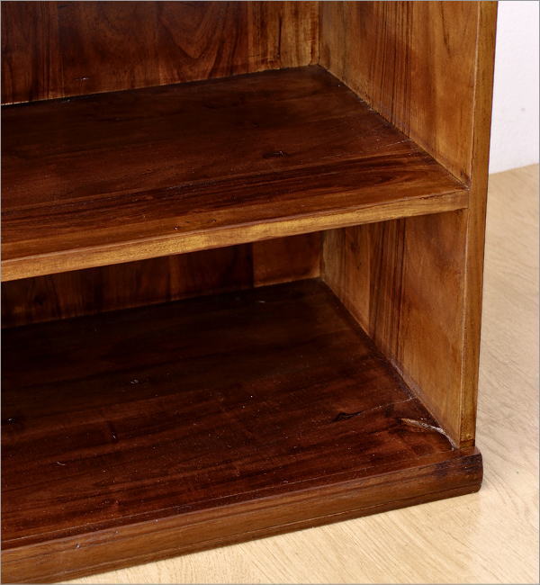 オープンシェルフ 木製 無垢 2段 サイドボード 収納棚 飾り棚