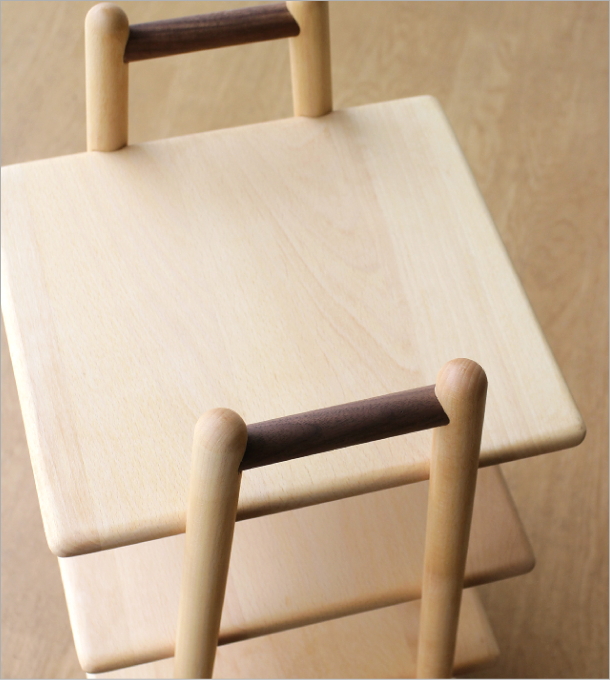 スリッパラック 木製 4足 天然木 ブナ材 スリッパ棚 棚式 ナチュラル