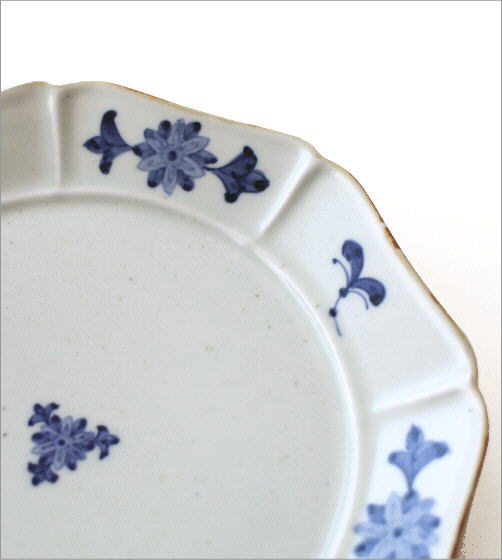 お皿 プレート おしゃれ 中皿 取り皿 陶器 磁器 和食器 シンプル 花