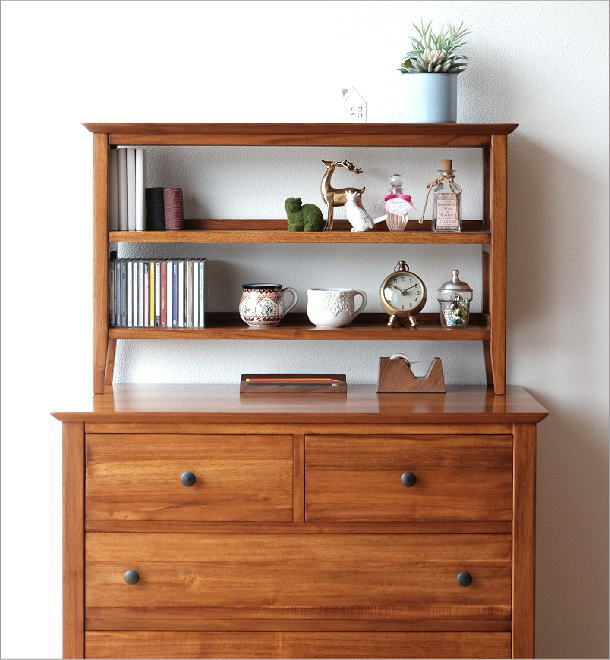 オープンラック 木製 スリム 3段 卓上 収納棚 文庫本 本棚 無垢 天然木