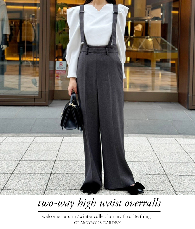 2wayハイウエストサロペット【7h-174-02615】