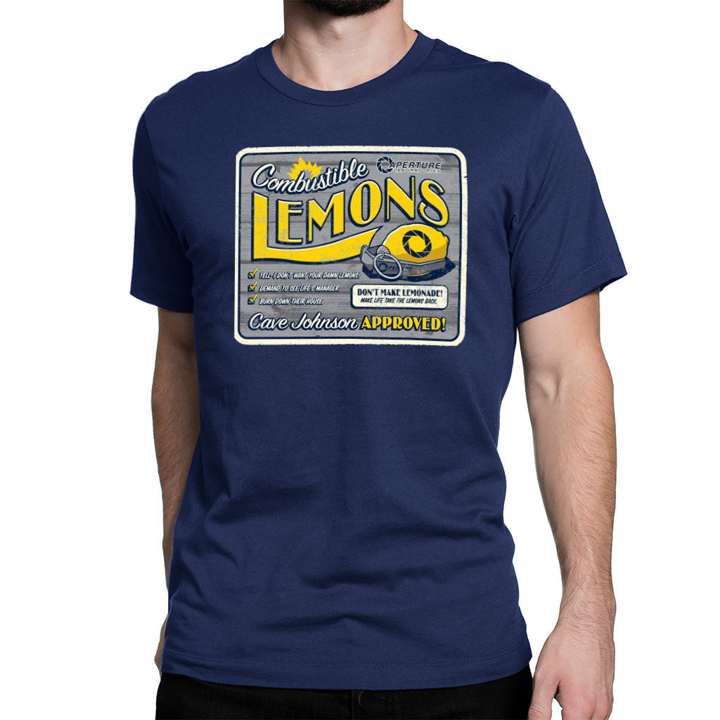 Portal 2 Cave Johnson's Lemons T-shirt - Glitch Gear | Glitchgear.com
