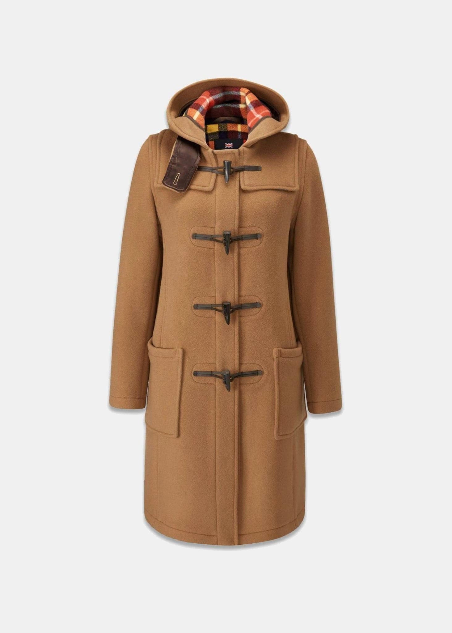 Women's Long Slim Fit Freda Duffle Coat Camel Buchanan - Gloverall