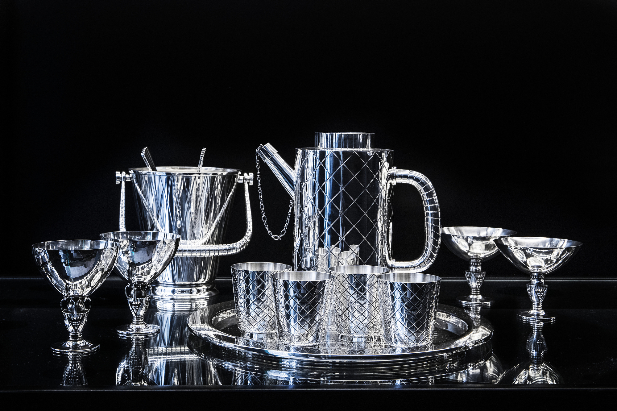 Georg Jensen Bernadotte Cocktail Set 819 - Greg Pepin Silver