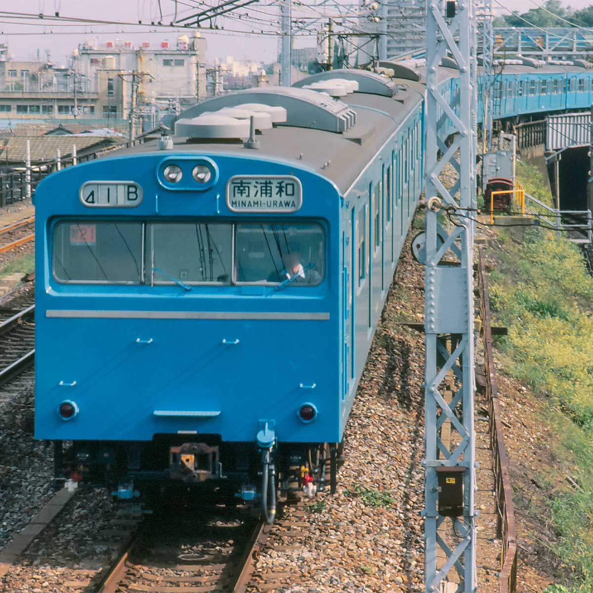 18029＞国鉄（JR）103系＜新製冷房車・スカイブルー＞増結用サハ2両