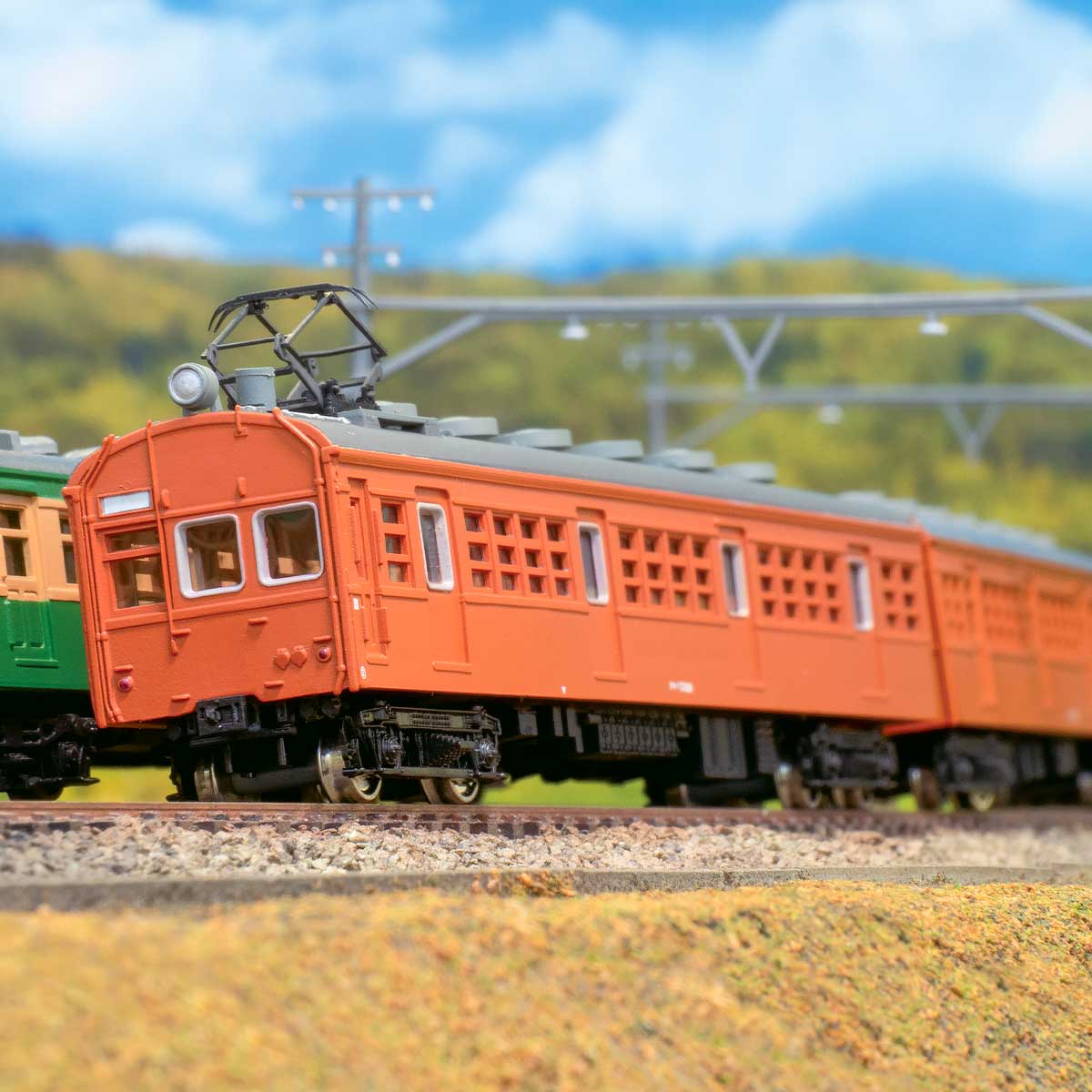 13015＞着色済み クモハ73形（オレンジ）｜エコノミーキット｜Nゲージ