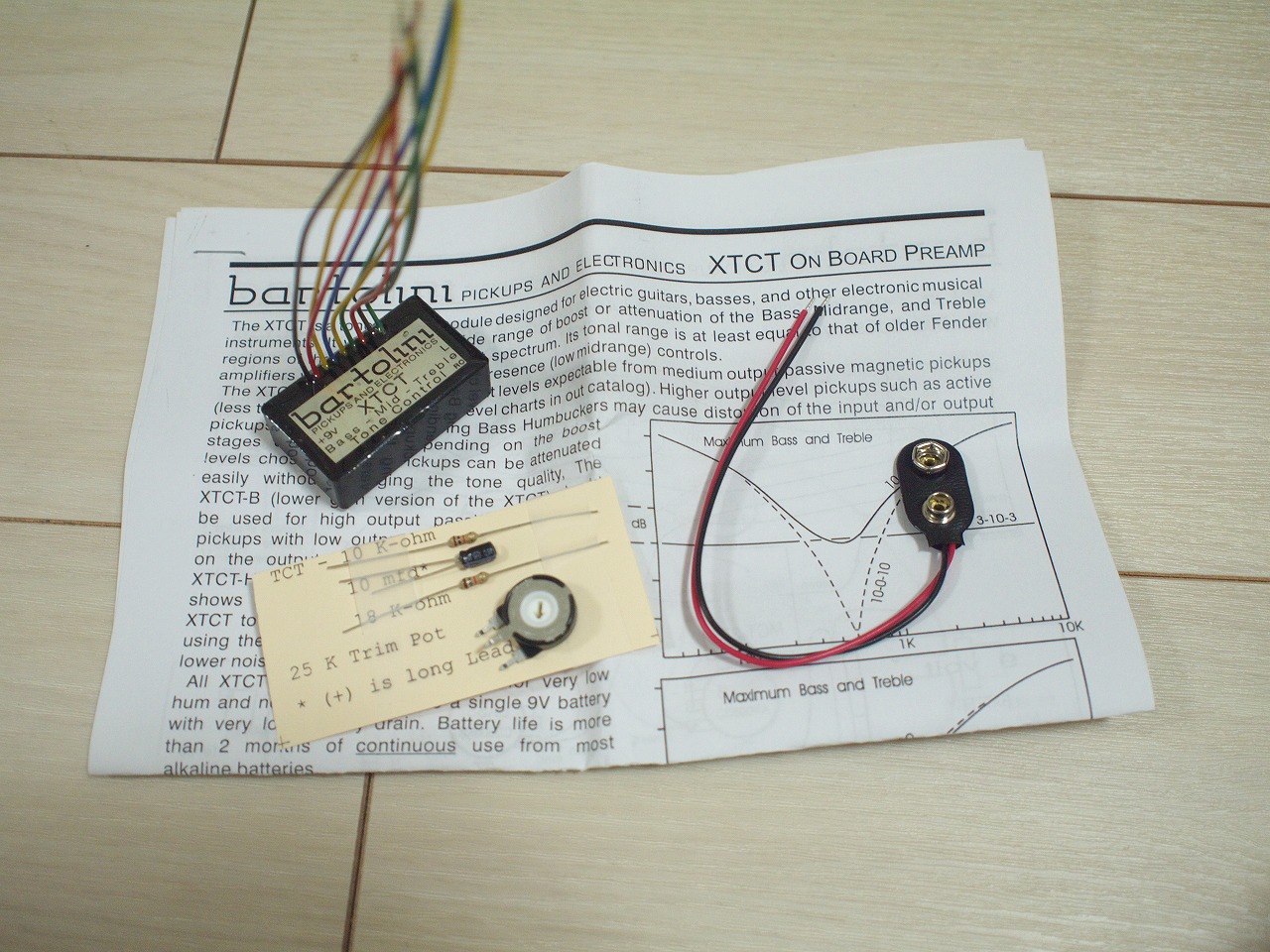 フェンダーのパッシブベースに内臓プリアンプ”Bartolini XTCT”を