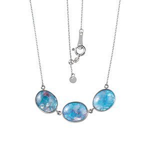 GSTV PT950/PT850 ブラジル産パライバトルマリン(母岩付き) ネックレス