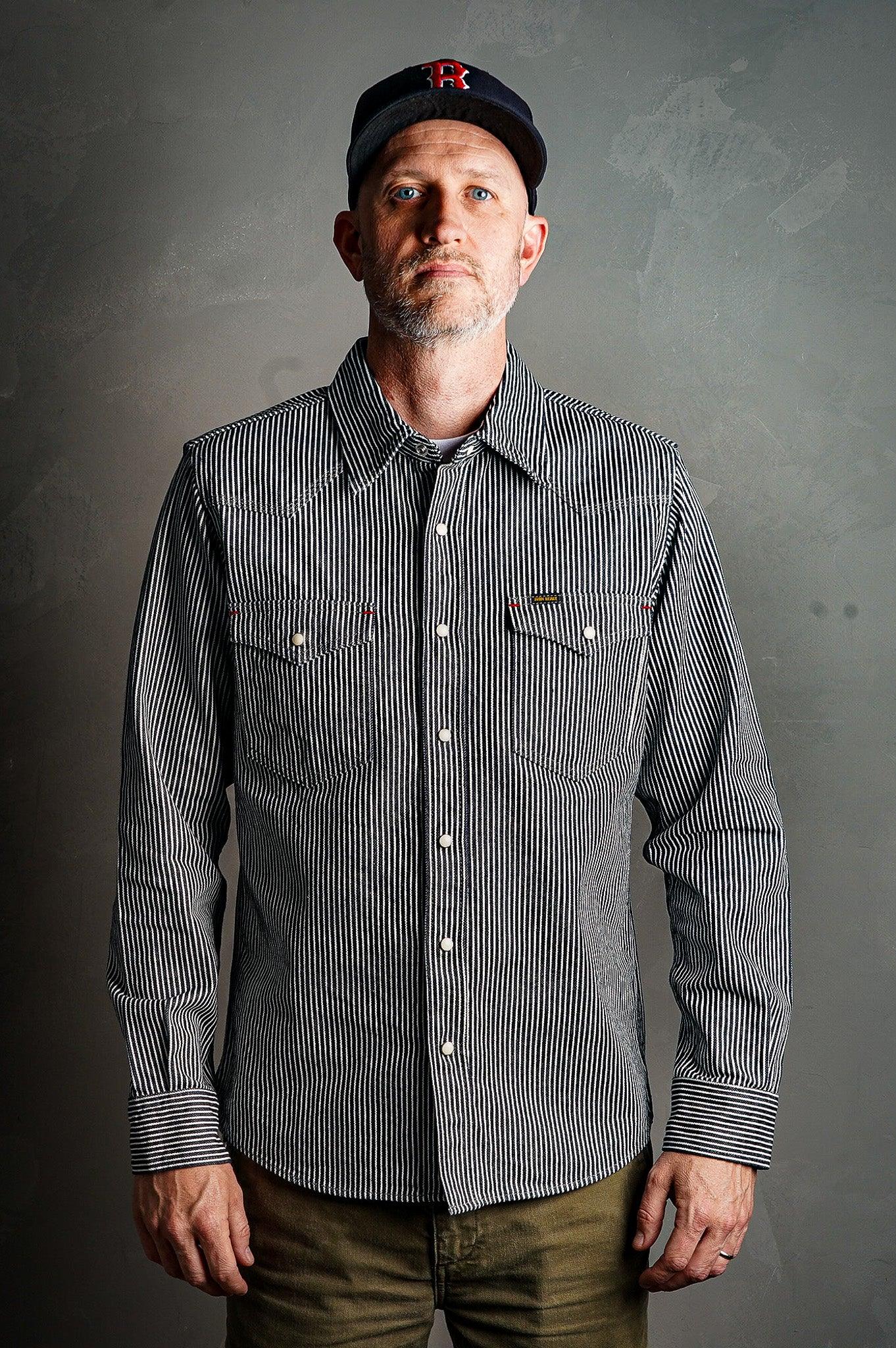 iron heart IRON HEART アイアンハート ヒッコリーウエスタンシャツ