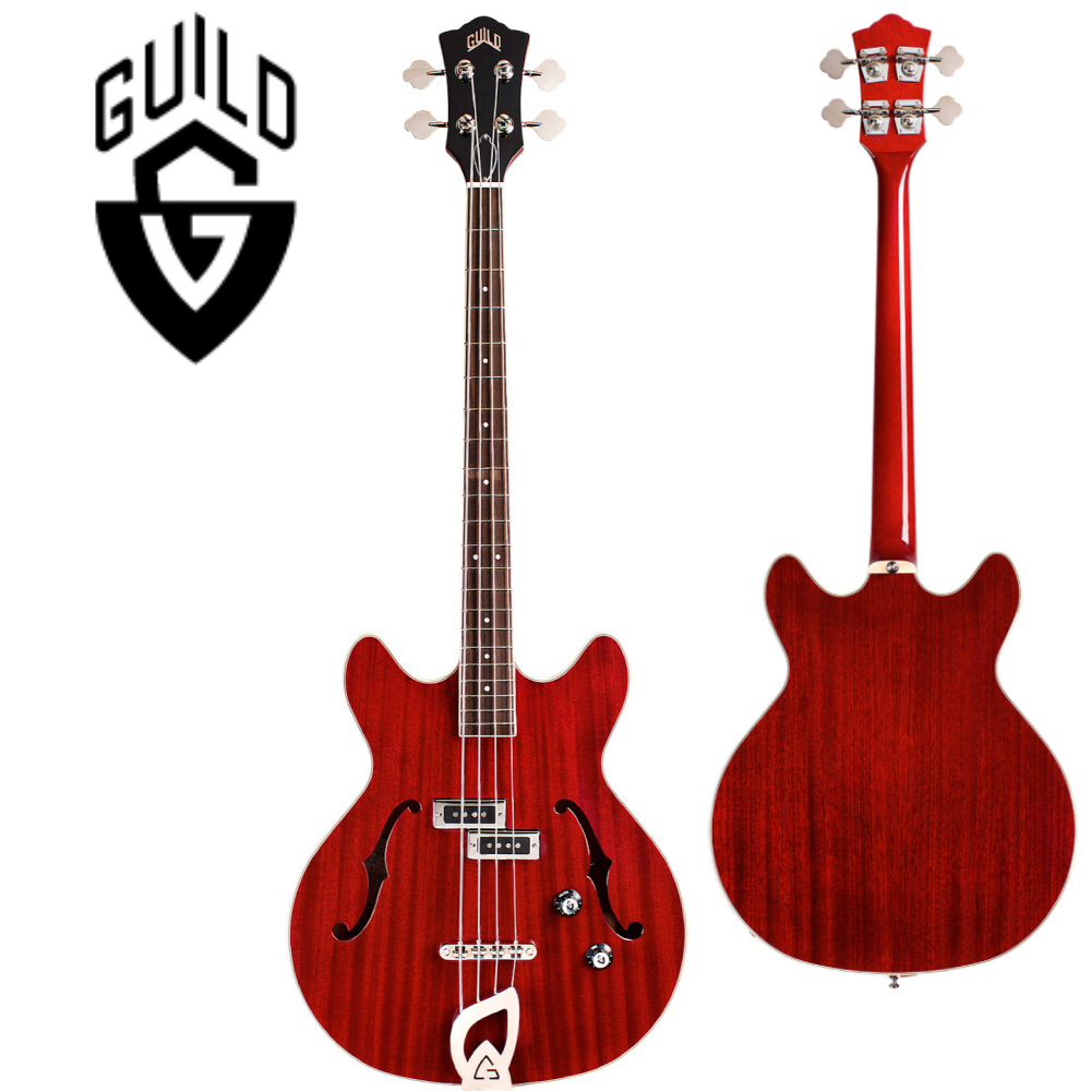 ジャンク品】Teisco BA-2 セミアコースティックエレキベース レッド