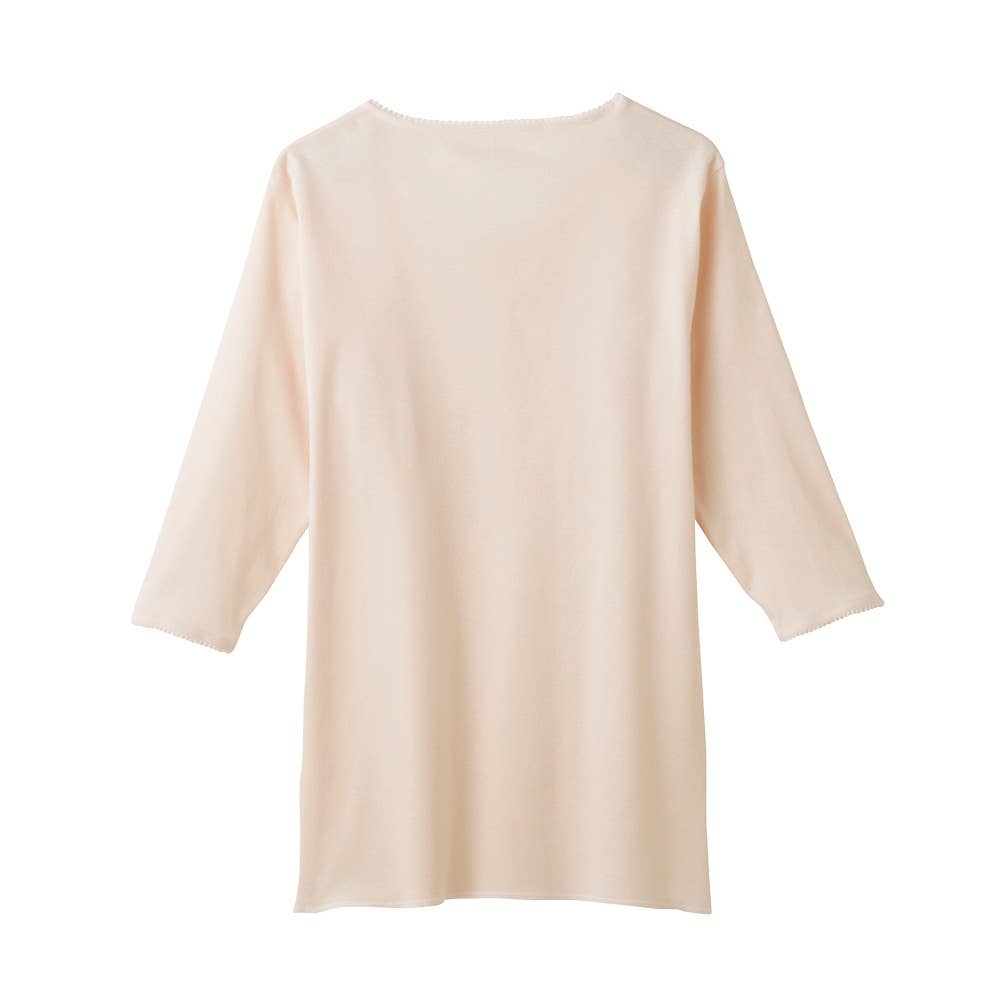 丸首七分袖スリーマー(レースあり)【まとめ買い割対象】 KQ5047