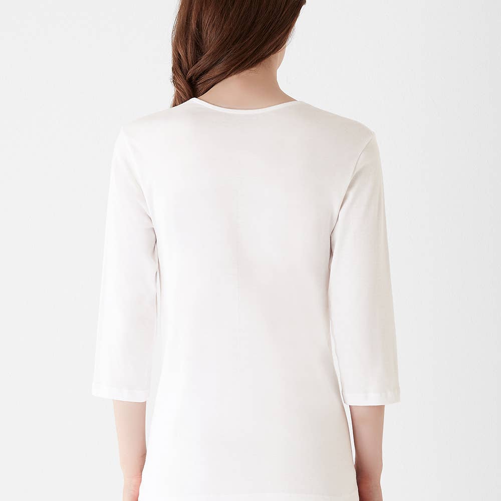 綿100％】7分袖ワンタッチインナー(前あき)【まとめ買い割対象