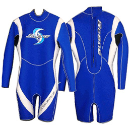 TRUDIVE ロングスリーブスプリングウェットスーツ ホワイト/パープル