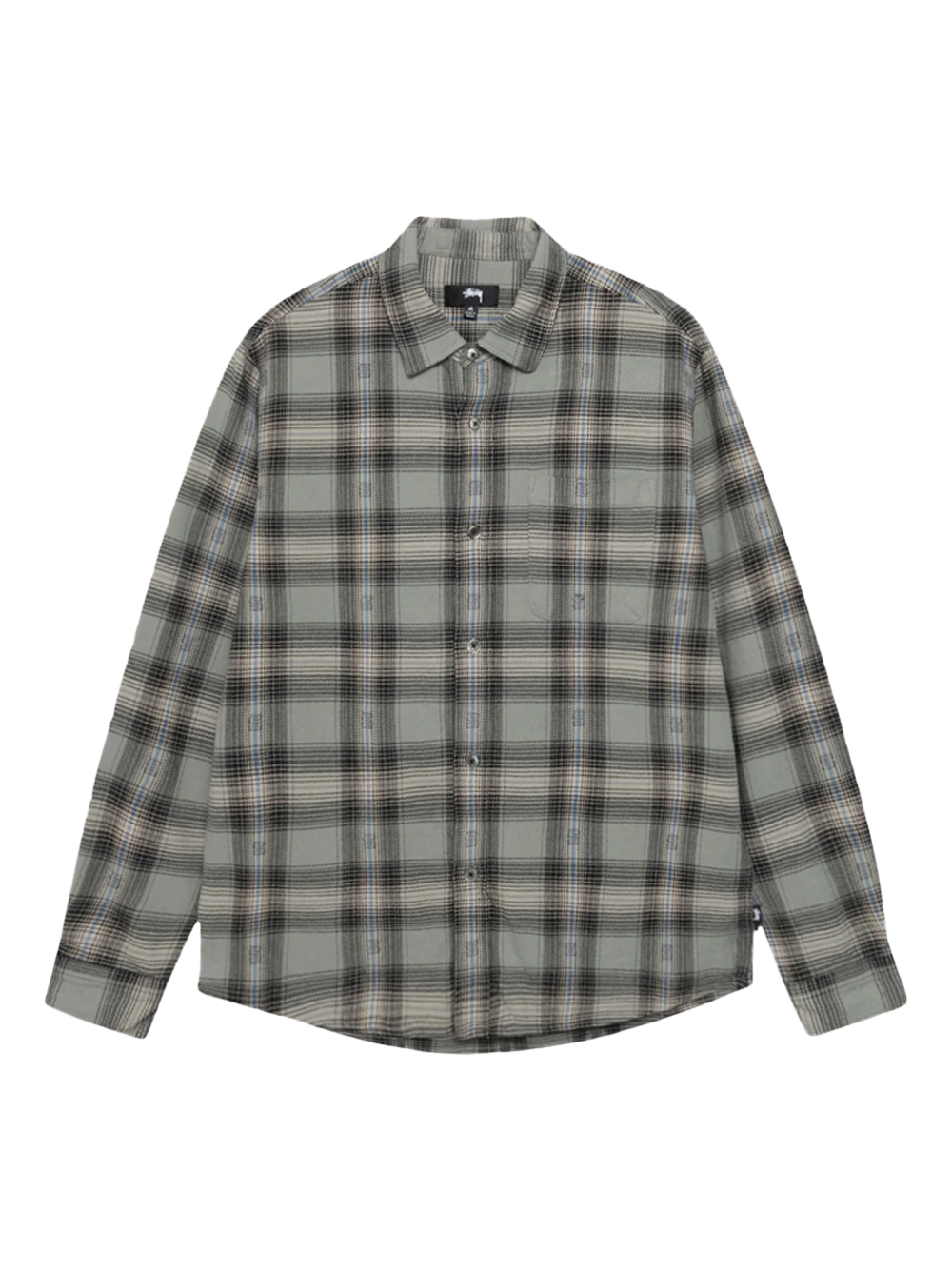 motif plaid shirt man grey - STÜSSY - d — 2
