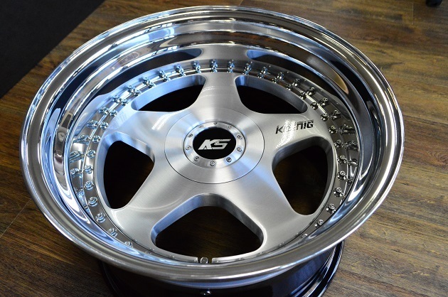 ケーニッヒのディスクブラッシュドカスタム+リム交換リバレル加工