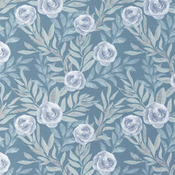 ブリティッシュ カントリー】庭園の薔薇のデザインのドレープカーテン