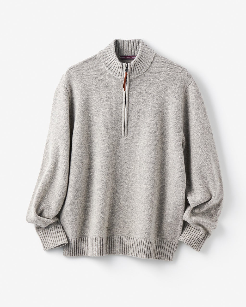 ピュアカシミヤセーターハーフジップ/DoCLASSE
