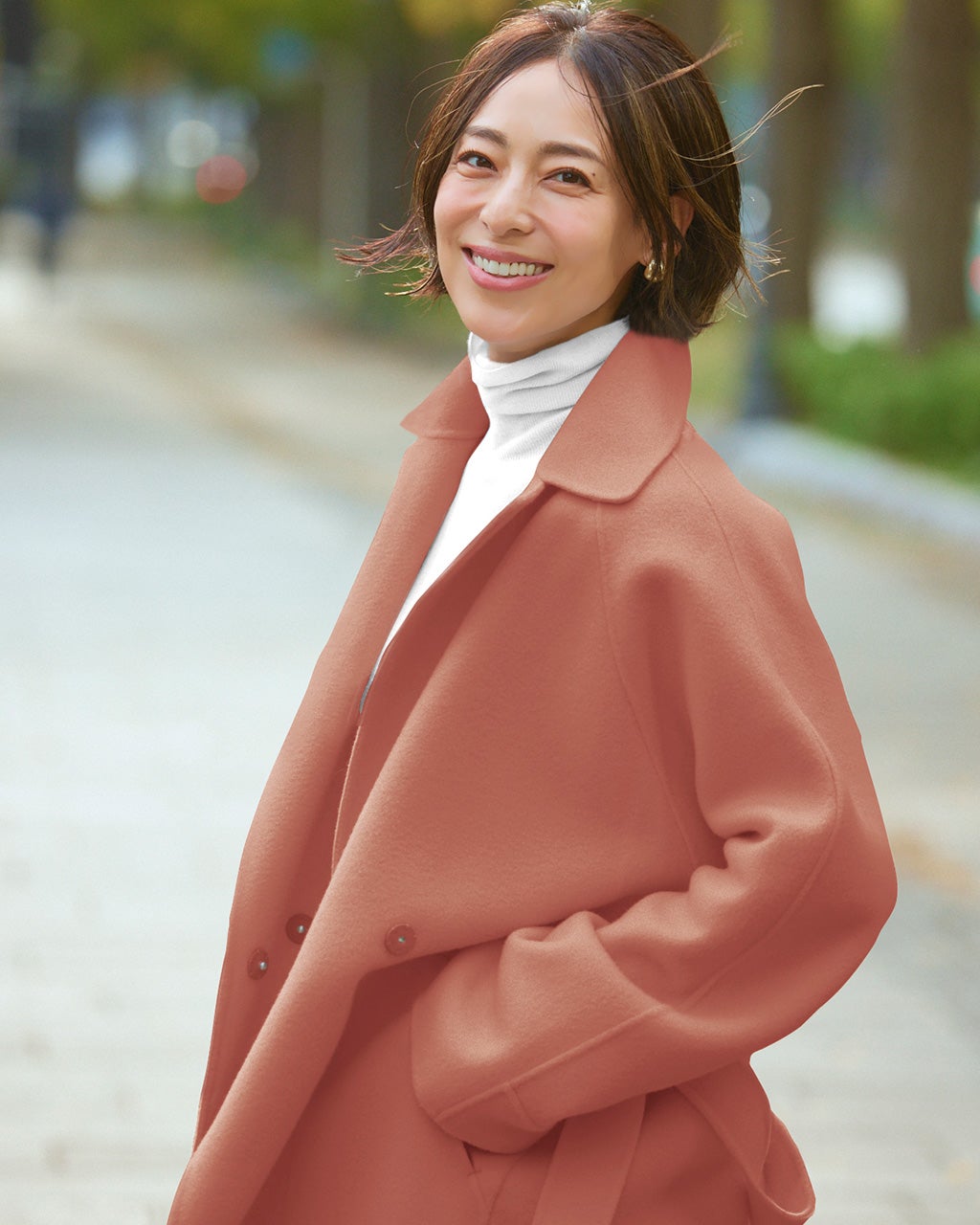 カシミヤ混ウールリバー／チェスターコート/DoCLASSE