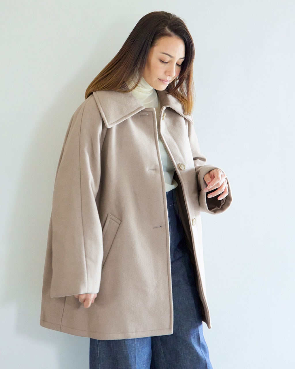 マジカルサーモ・ウールビッグカラーコート/DoCLASSE