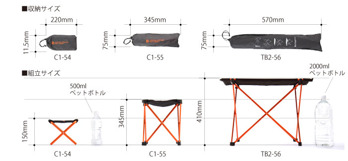 販売終了】ウルトラライトマイクロチェア C1-54 - DOD（ディーオー