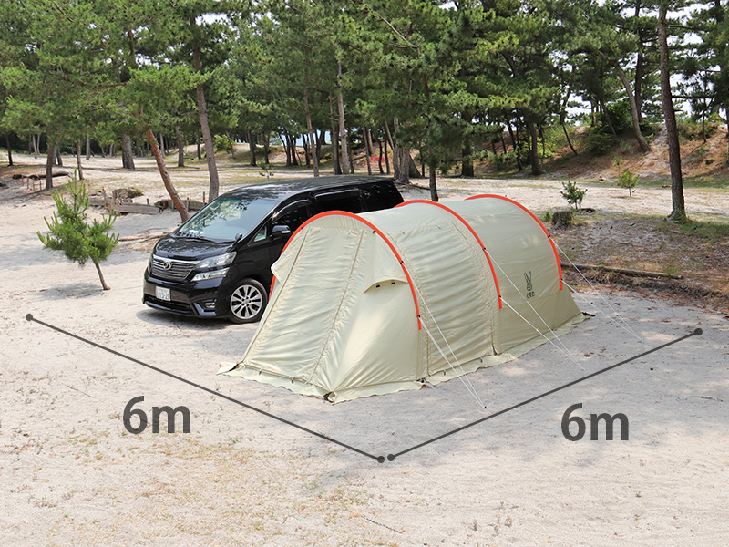 美品】DOD カマボコテントミニ 別注モデル ベージュ×ダークブラウン