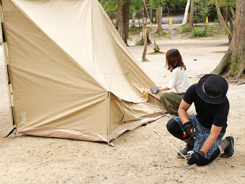 販売終了】TCサイドテントM（カーキ） T1-680-KH - DOD（ディーオー