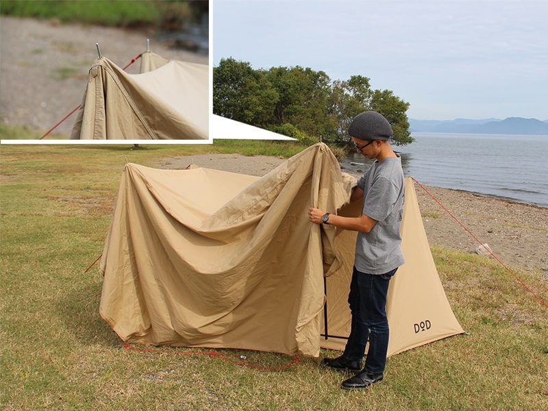 販売終了】パップフーテント2（カーキ） T2-670-KH - DOD（ディーオー
