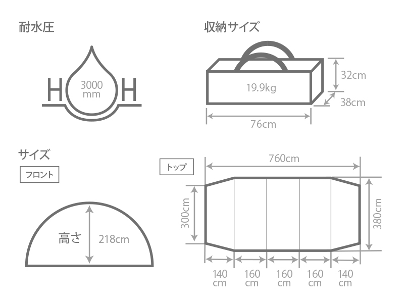 カマボコテント3L（タン） T7-690-TN - DOD（ディーオーディー）【公式