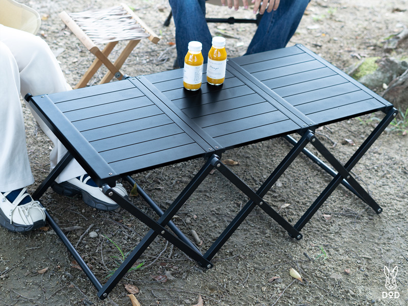 DoD】折りたたみ式キッチンテーブル ブラック DOD 折りたたみ