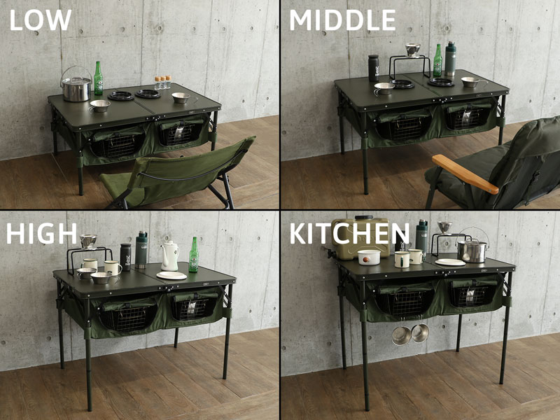 グッドラックテーブル（カーキ） TB4-685-KH - DOD（ディーオーディー