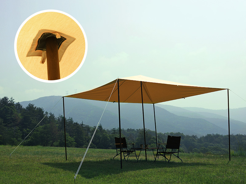 DOD チーズタープS、スラッシュパッカン（60）ビックタープポール×4