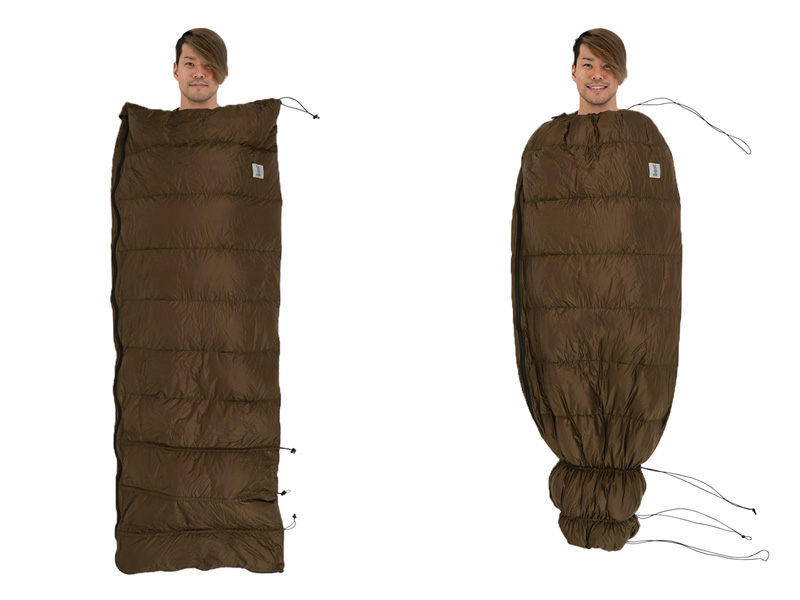 DOD 寝袋 ブラウン 調整可能ストラップ DOD 寝袋 ブラウン 調整可能