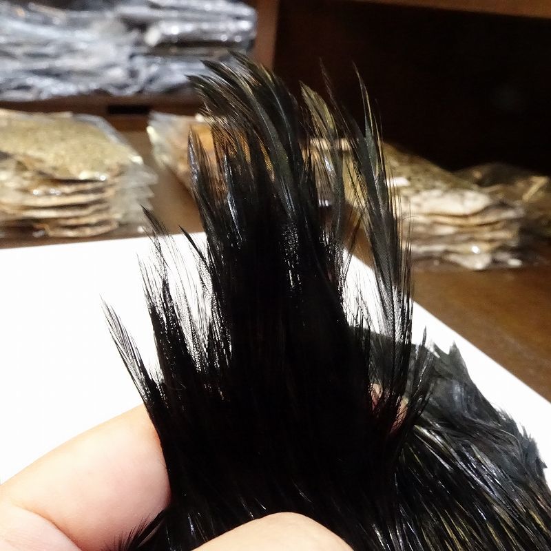 ANGLE】インドコックハックルケープ(ブラック)