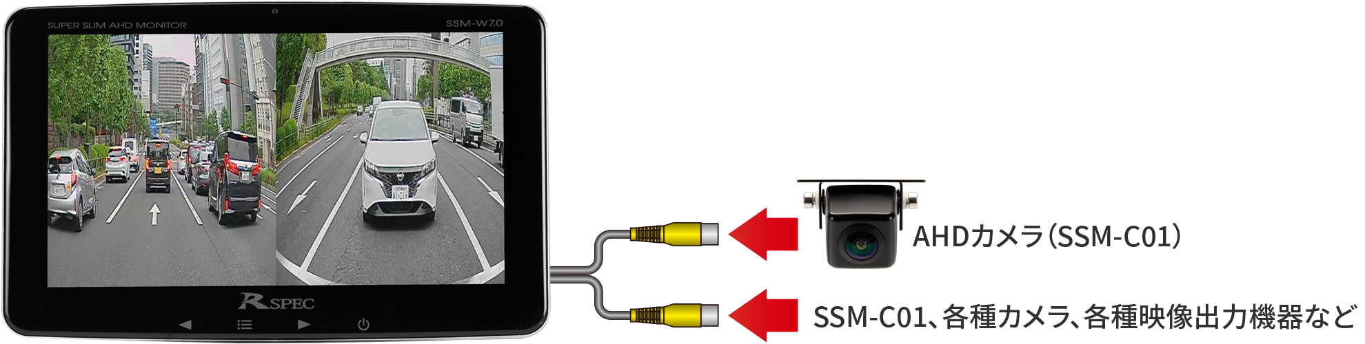 7インチ車載モニター SSM-W7.0 | データシステム R-SPEC Datasystem
