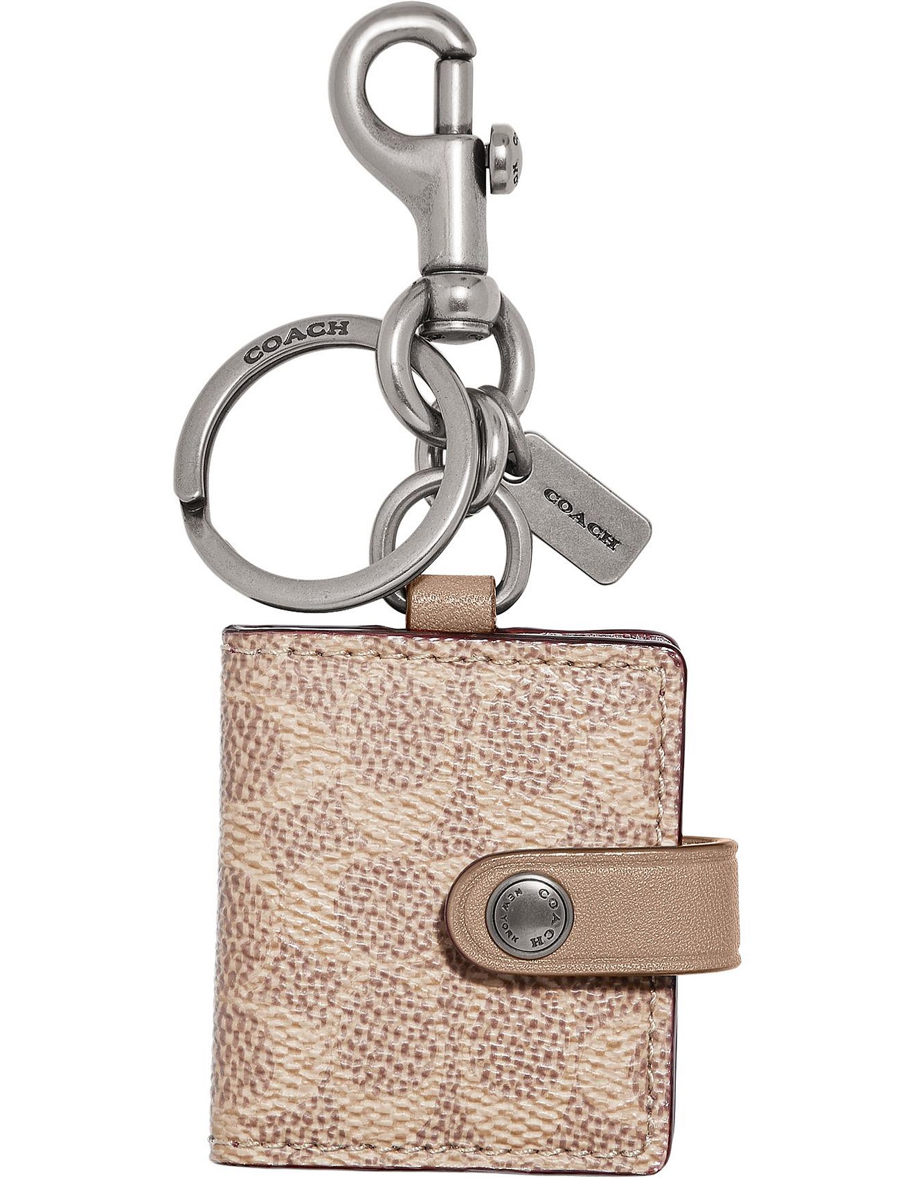 Coach Picture Frame Bag Charm In Signature Canvas | David Jones