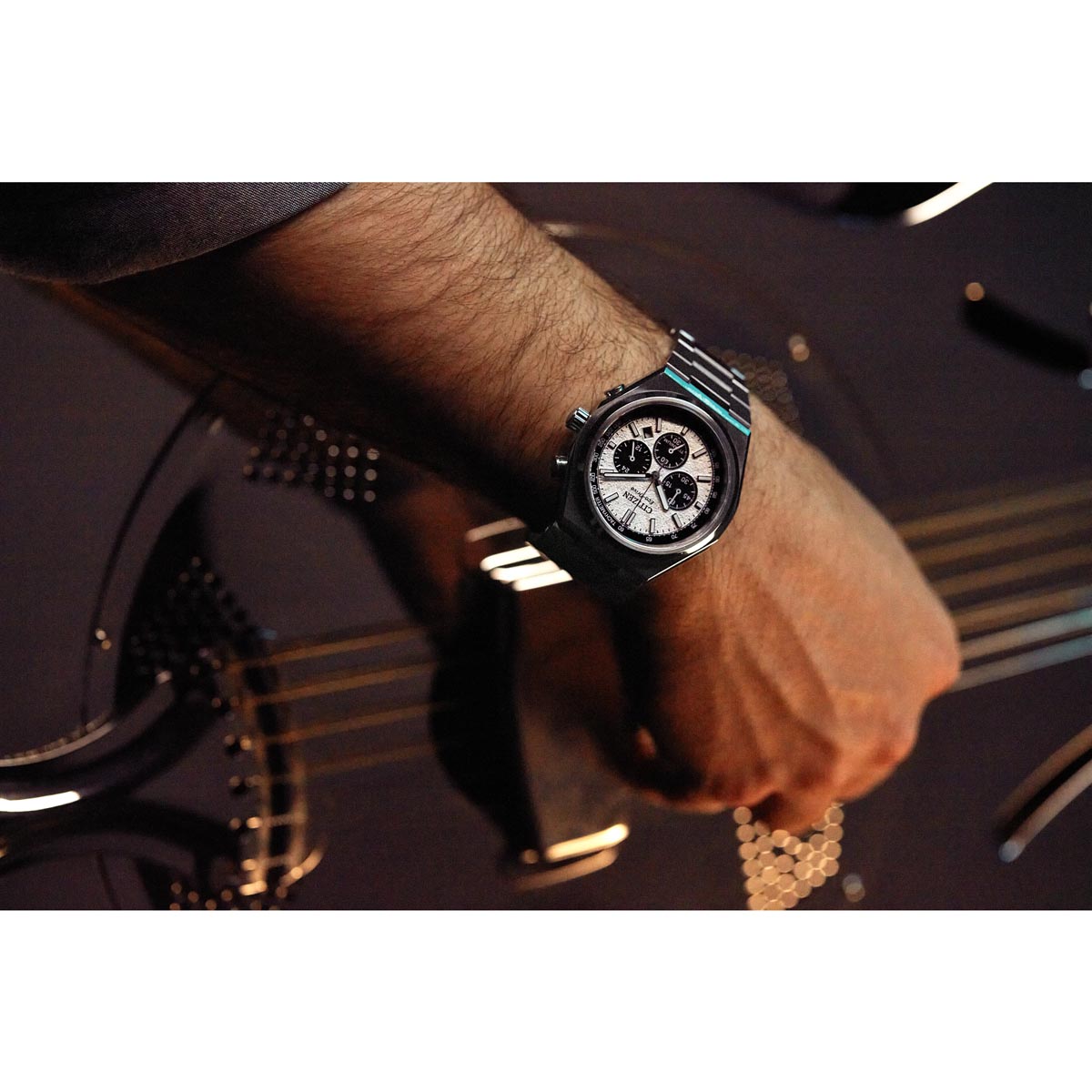 Citizen Zenshin Chrono Mens Watch with White Dial and Super