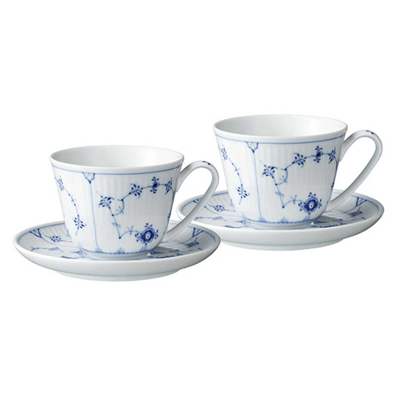 ブルーフルーテッド プレイン カップ＆ソーサー ペア｜大丸松坂屋