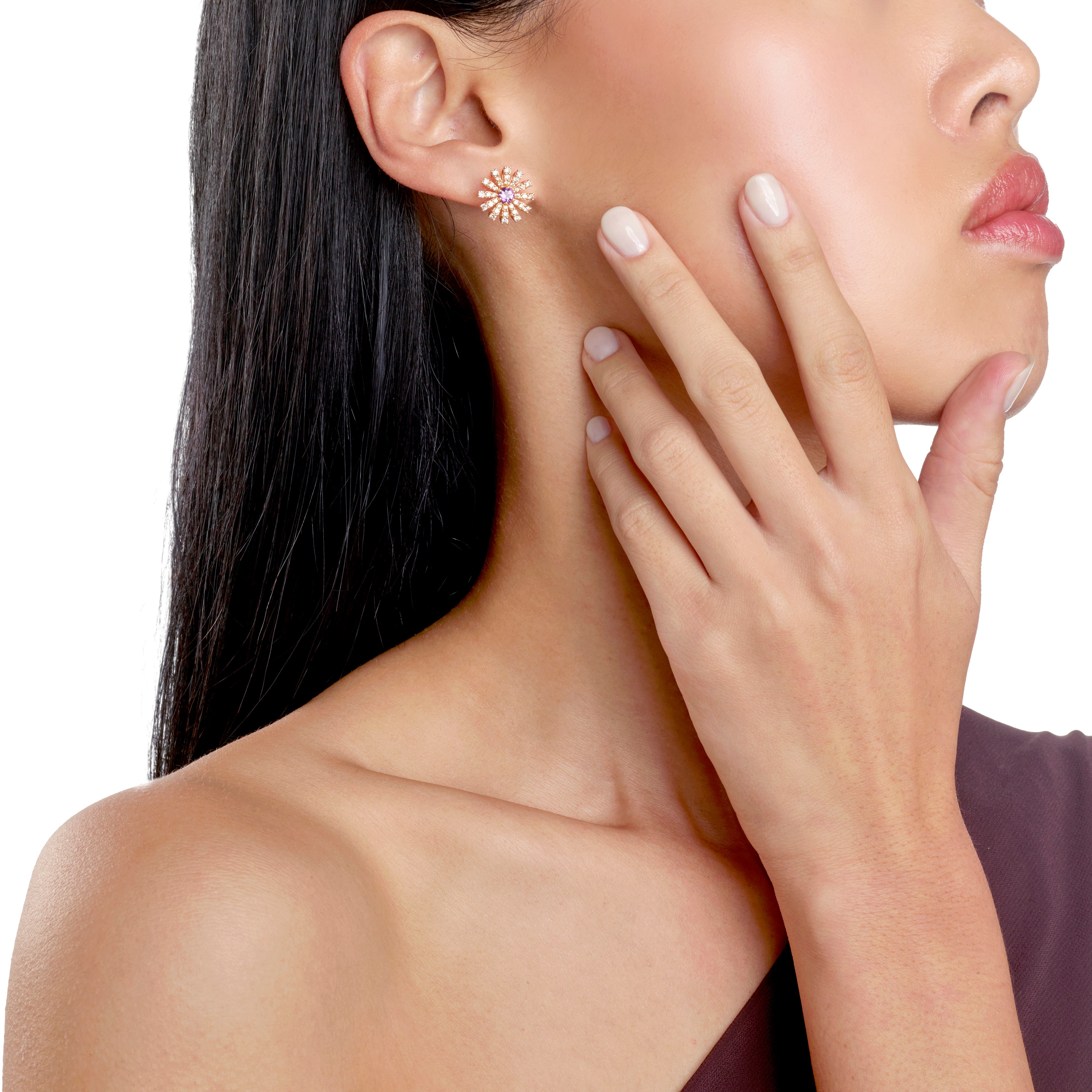 ピンクゴールド、ホワイトゴールド、ブラウンダイヤモンド、アメシスト